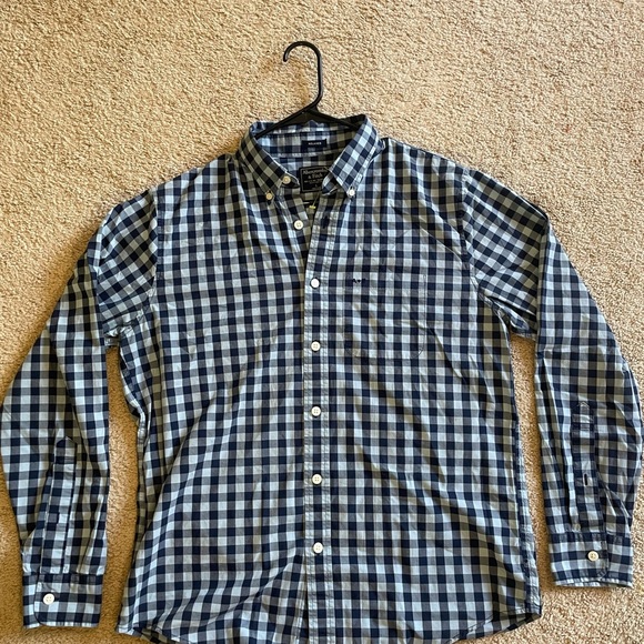 Abercrombie & Fitch Other - Abercrombie & Fitch Relaxed Blue Stripped Mens Button Up Shirt Size L